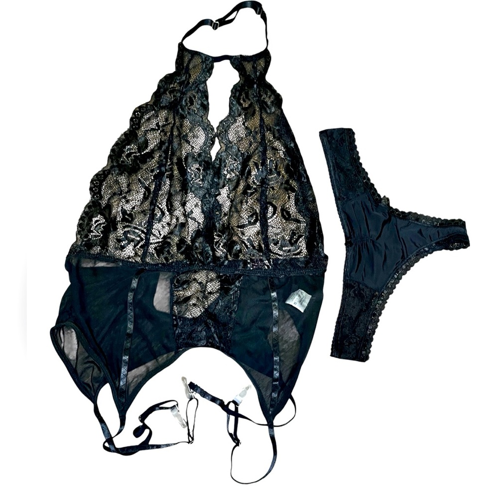 Lace Crotchet Lingerie Set